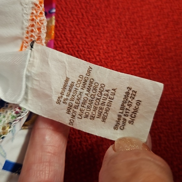 La Bes Multicolor abstract print gold metallic accents leggings sz.XS EUC - Picture 6 of 8